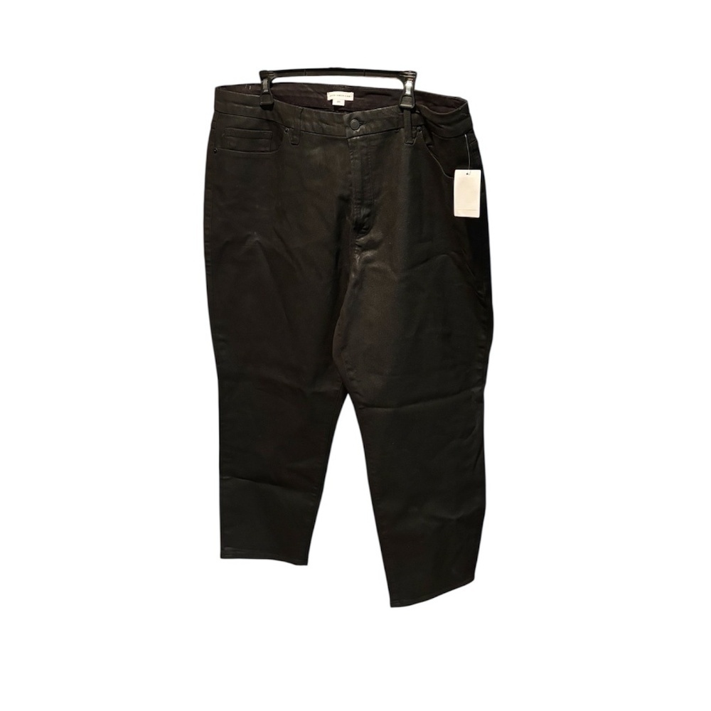 Good American Good Classic Coated Jeans in Black Size 20 NWT